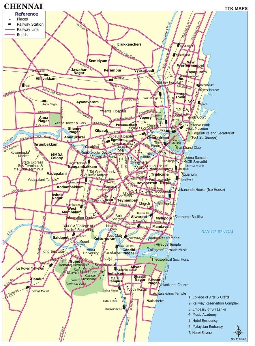 Yol xəritəsi Chennai