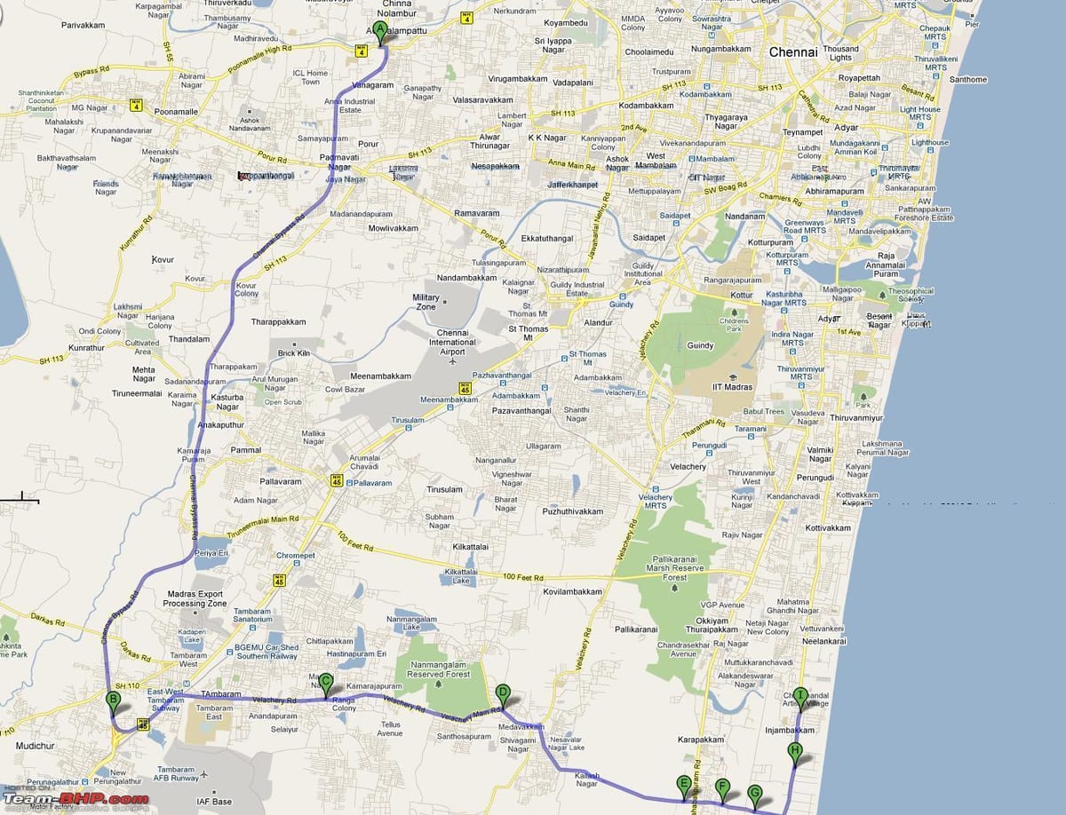 marşrut xəritəsi Chennai