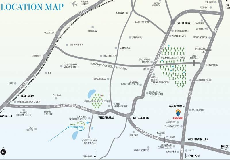 Medavakkam Chennai xəritə