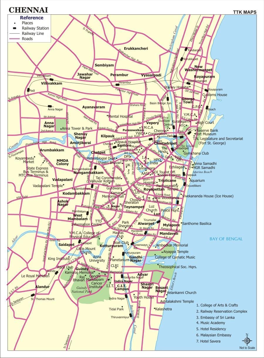 kart Chennai turizm yerləri