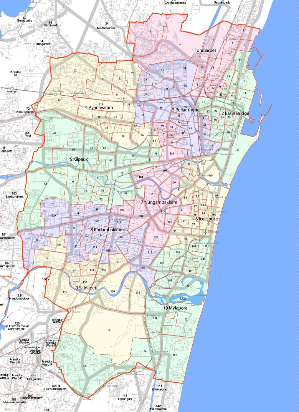 böyük korporasiyası Chennai xəritə