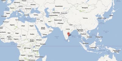 Chennai dünya xəritəsində