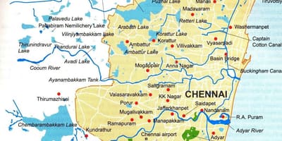 Tel chennai su xəritədə
