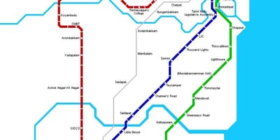 Metro stansiyası chennai xəritə